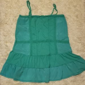 Turquoise ruffled Aeropostale tank